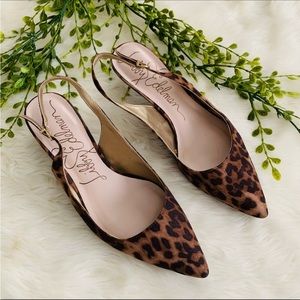 Libby Edelman Cheetah Kitten Heels size 7